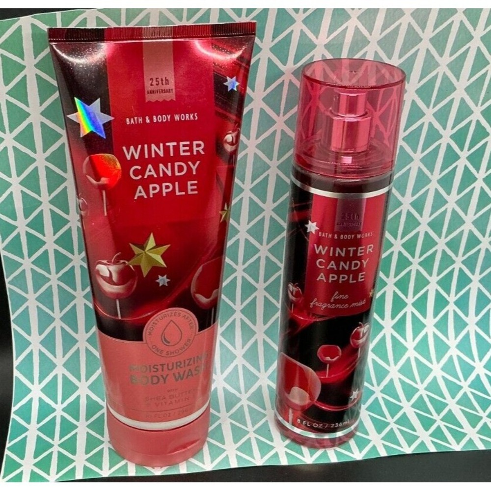 Bath and Body Works  WINTER CANDY APPLE Fine Fragrance Mist Spray & Body Wash